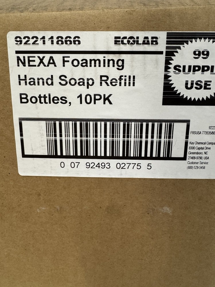 ECOLAB Nexa Foaming Hand Soap Refill Bottles 10PK (Case)
