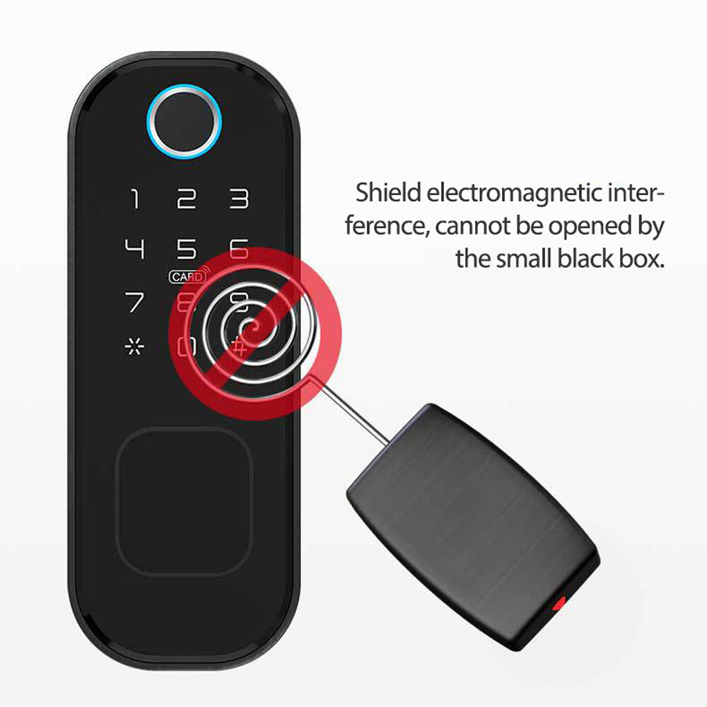 Tuya No Wiring Waterproof Fingerprint Lock Digital Code Electronic S1V6