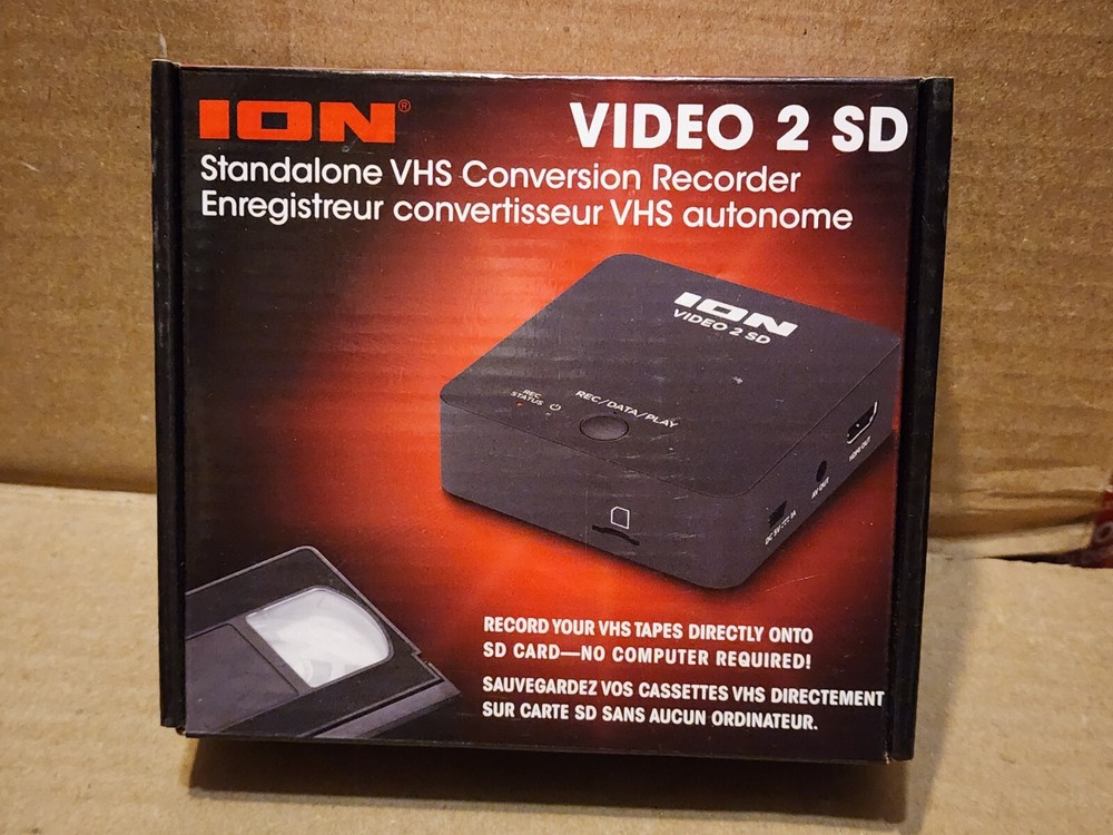 ION VIDEO 2 SD STANDALONE VHS CONVERSION RECORDER HDMI + 2GB MICRO SD CARD