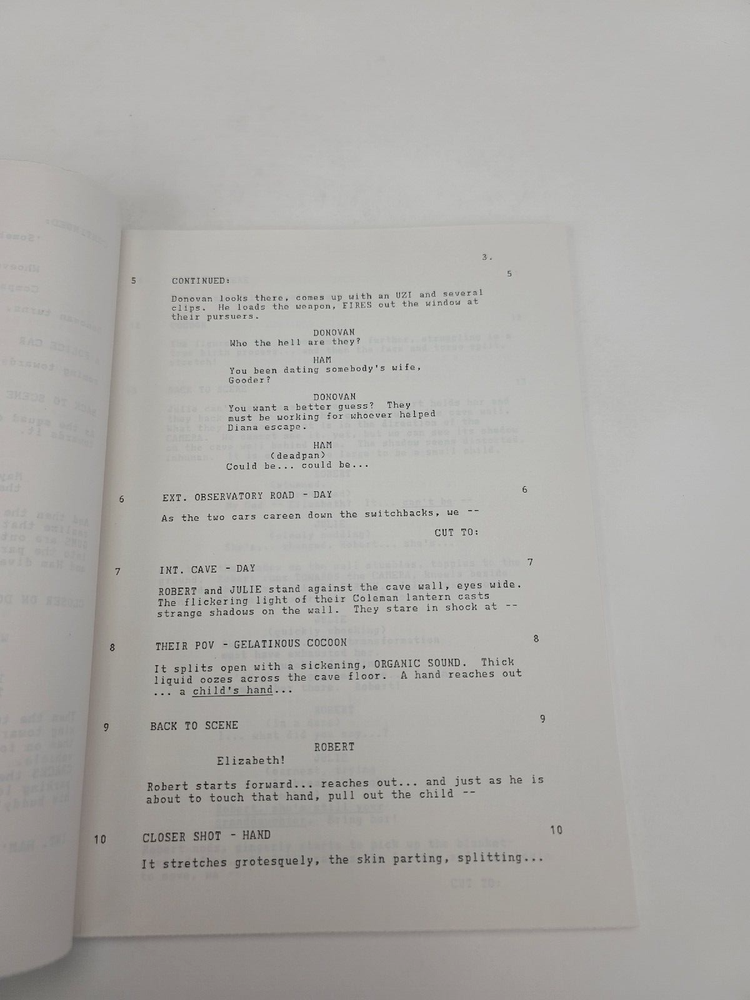 V / Steven E. de Souza 1984 TV Script, Robert Englund, Marc Singer "Dreadnought"