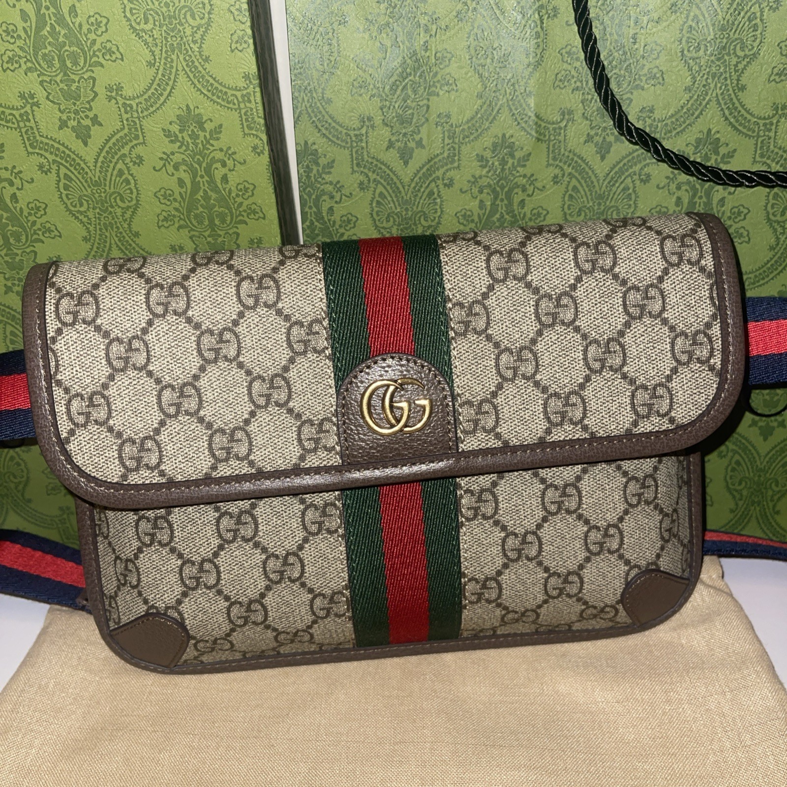 GUCCI GG SUPREME BELT BAG MATERIAL CANVAS
