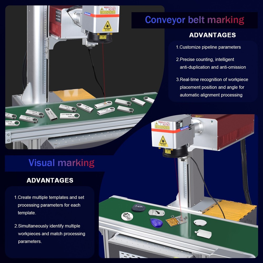 CRS 5W Flight UV Laser Marking Machine & Industrial Camera Visual Position US