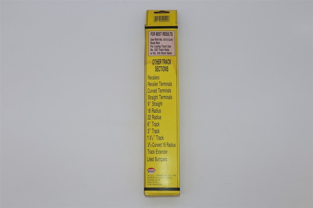 Model Train NO.21 - MODEL POWER (4) 9" TRACK SECTIONS - NIP -