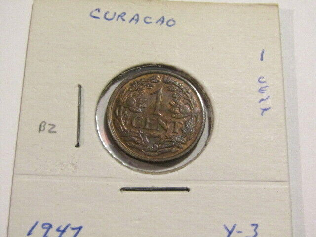 Curacao Netherlands 1947 1 Cent Coin