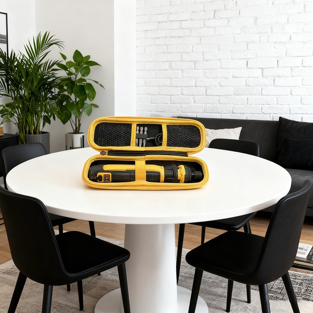 Compact Carrying Case with Handle for Cordless Screwdriver Storage