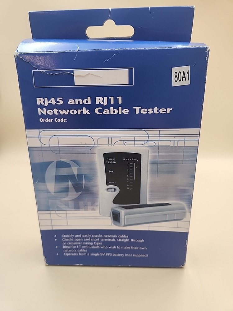 Network Cable Tester - RJ45 Ethernet and RJ11 Telephone Cable Testing Tool