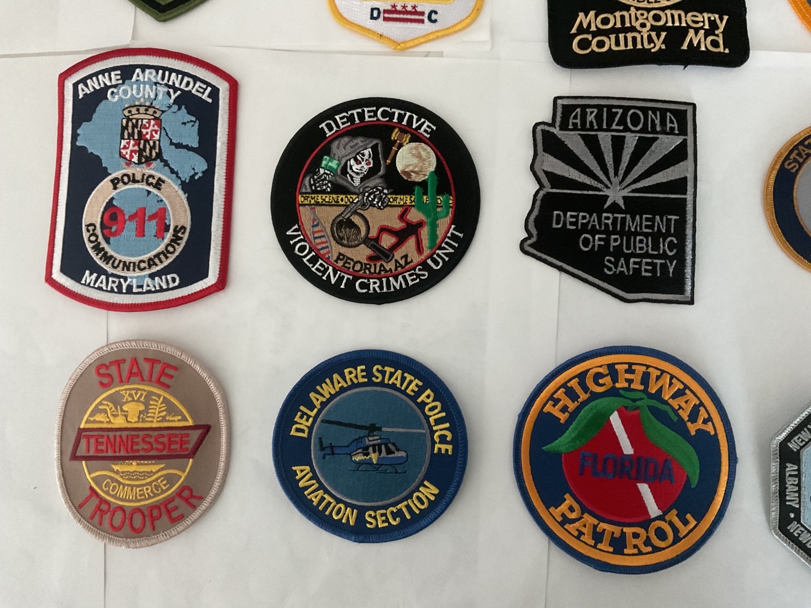 Police collectors Wholesale patch set 20 pieces all different patches. All New