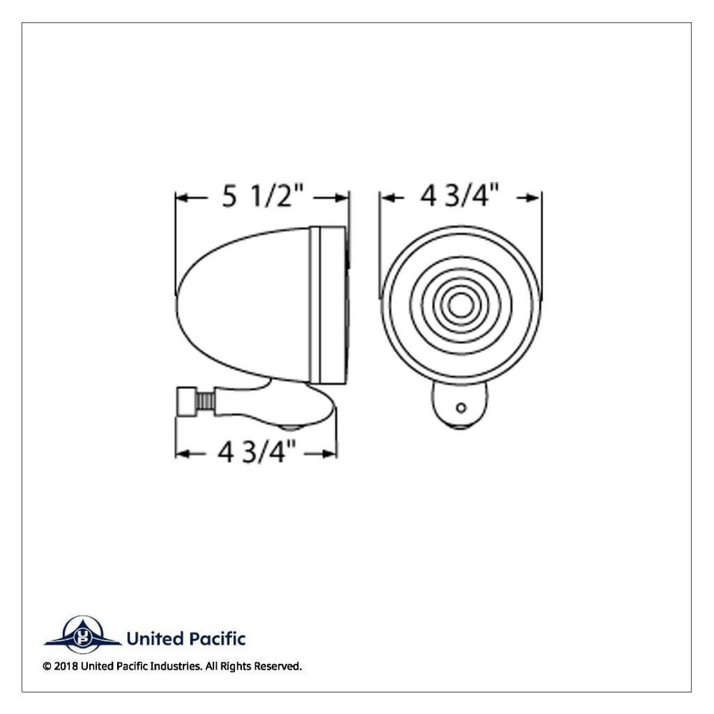 Pair Chrome Teardrop Dummy Outside Mounted Spot Lights