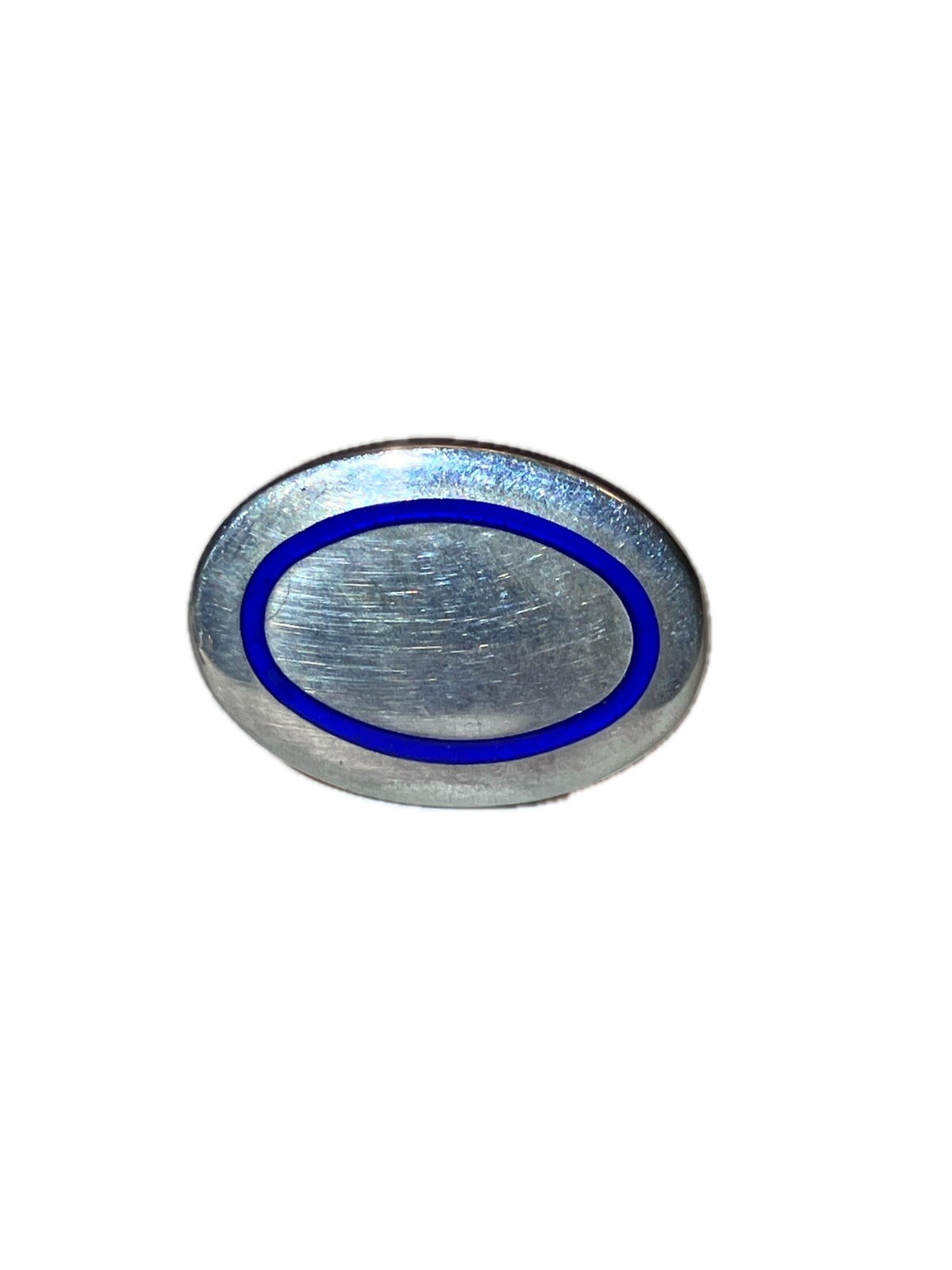 Silver blue enamel oval cufflinks Men’s