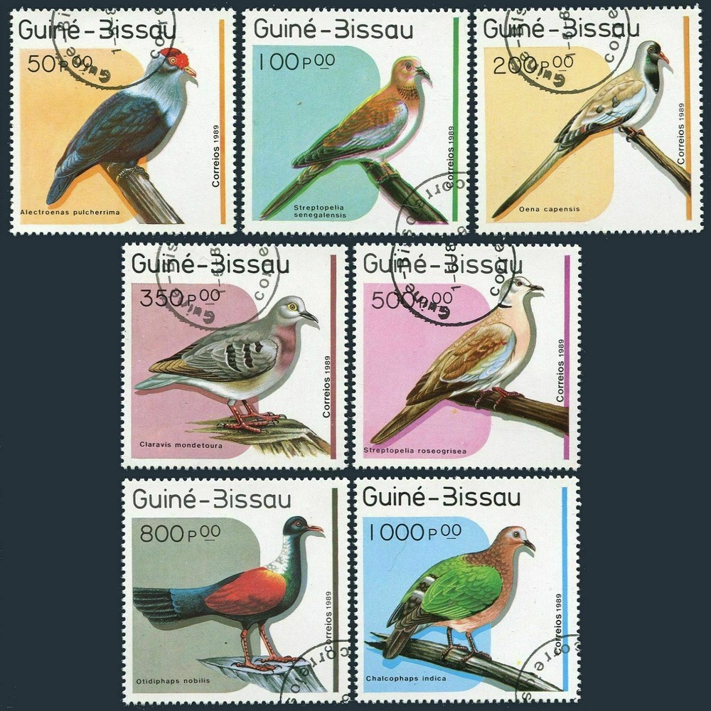 Guinee-Bissau, Birds set 1989, 7 stamps, CTO