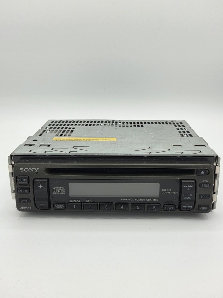 Vintage Sony FM/AM COMPACT DISC CD PLAYER MODEL NO. CDX-1150 UNTESTED