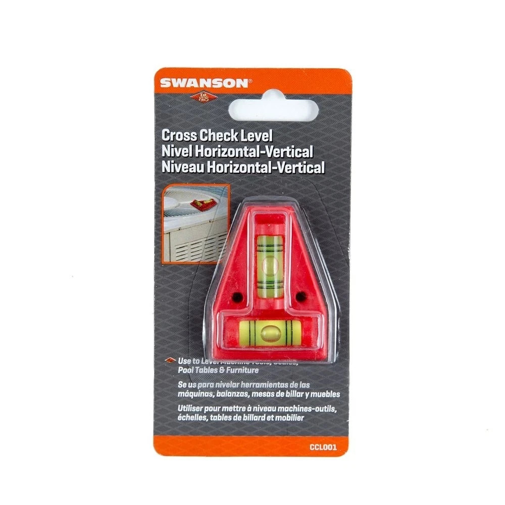 Swanson CCL001 Cross Check Level Horizontal Vertical Plastic Red Tool New