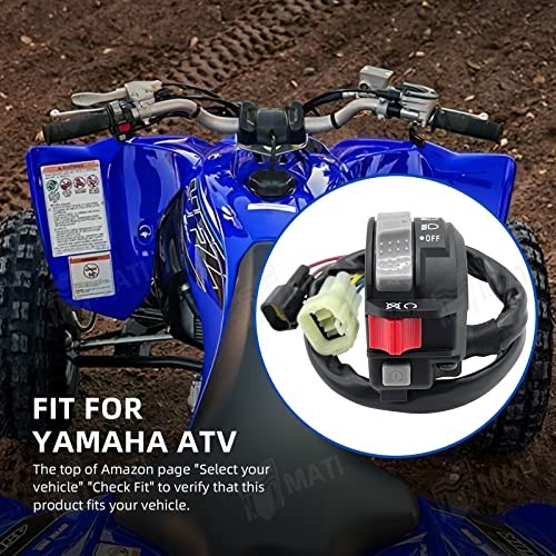 Left Handlebar Control Engine Start Run Off Headlight Switch for Yamaha ATV
