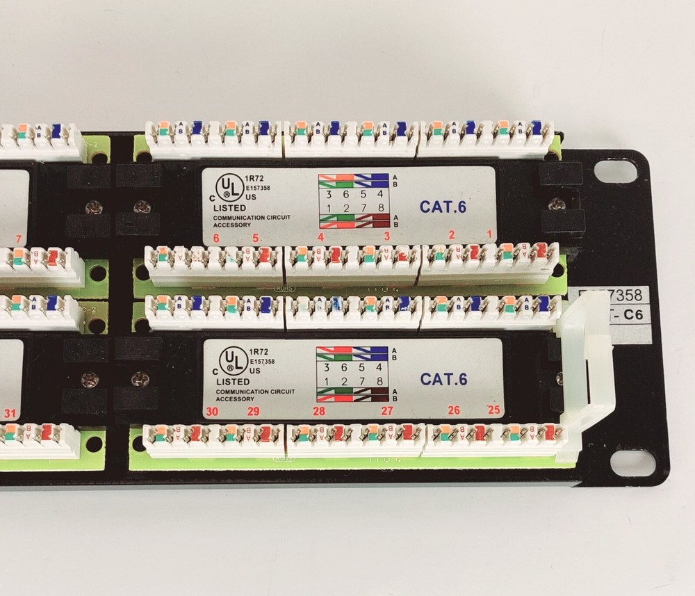 Tripp Lite 48 Port Data Rackmount CAT6 Ethernet 2U Patch Panel P48T-C6