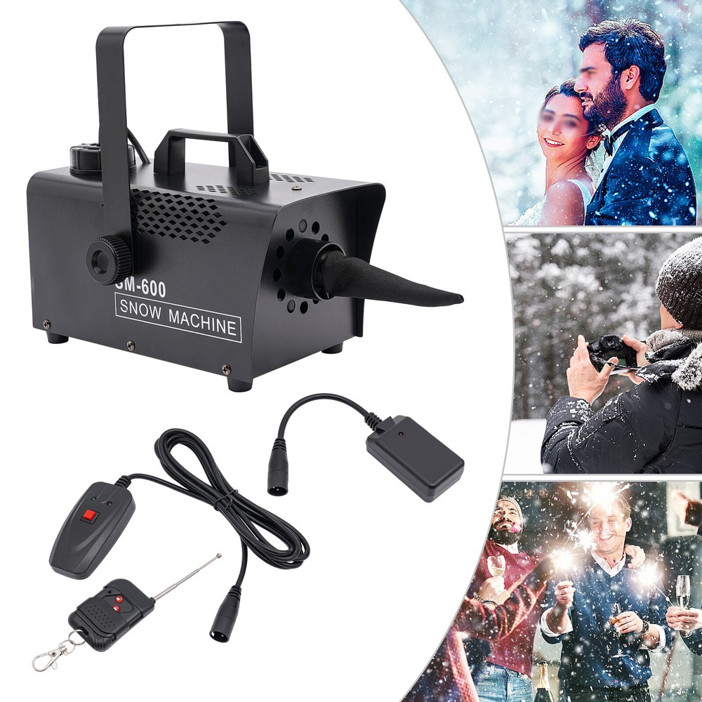 Snowflake Maker 600W Stage Snow Machine Wired/Wireless Remote Control Concert DJ