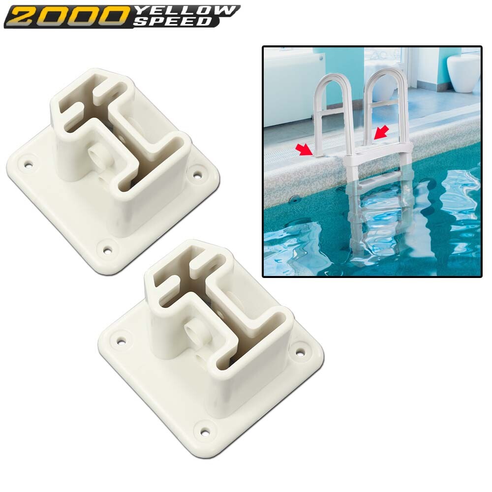 for Heavy Duty Resin In-Pool Above Ground Swimming Pool Ladder Flanges 2Pack