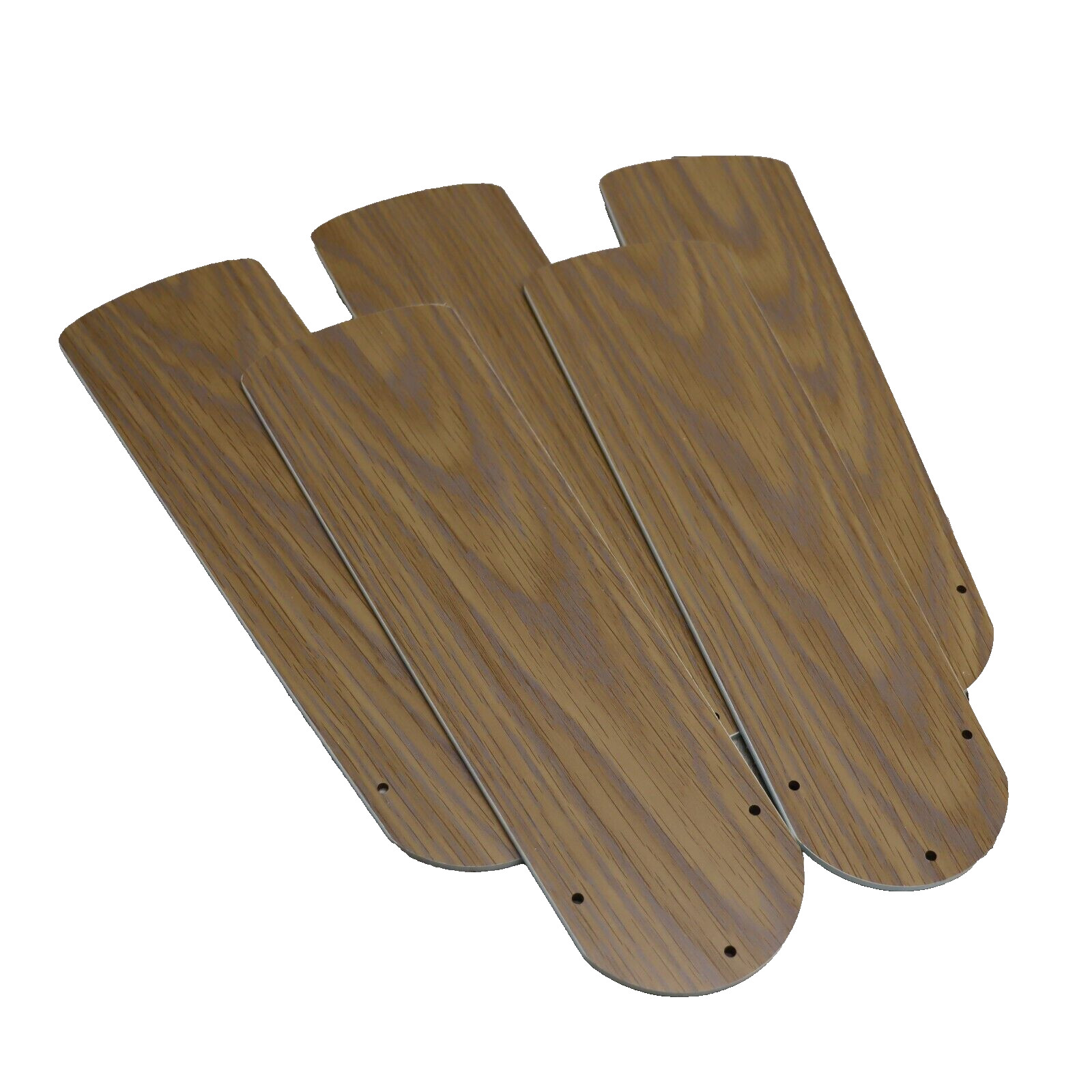 5 Pack- 42 Inch Ceiling Fan Blades Replacement, Reversible White / Bleached Oak