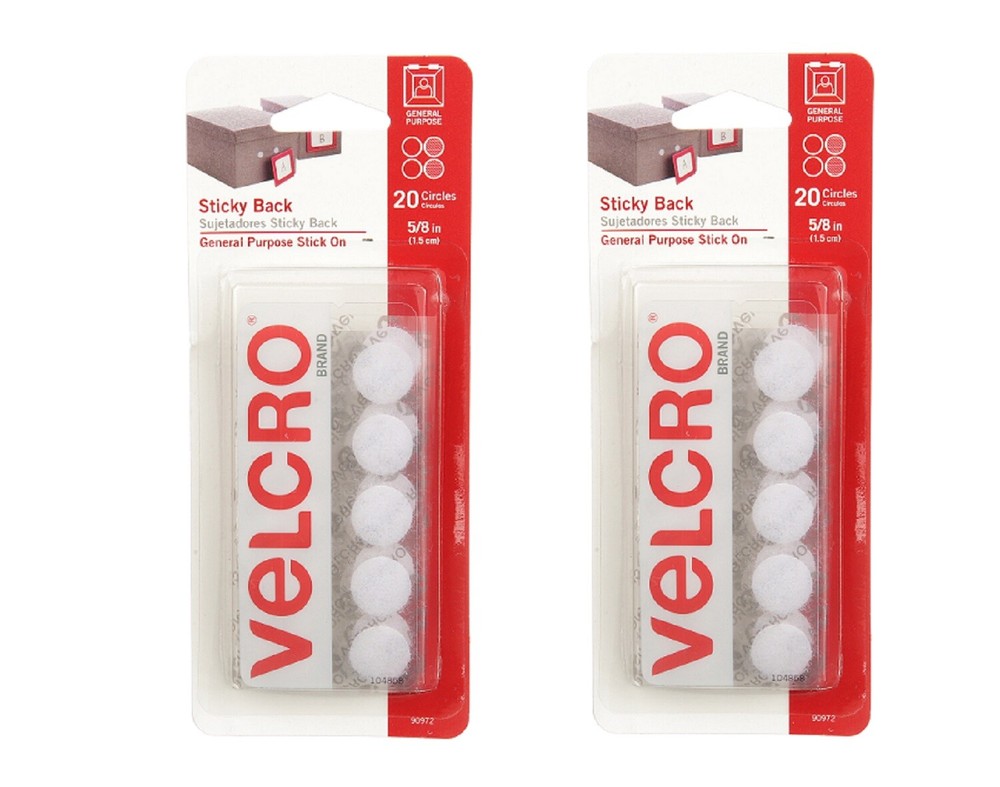 Hook Loop 5/8 in. Self Adhesive Rounds Discs Circles Dots Velcro 80 Sets