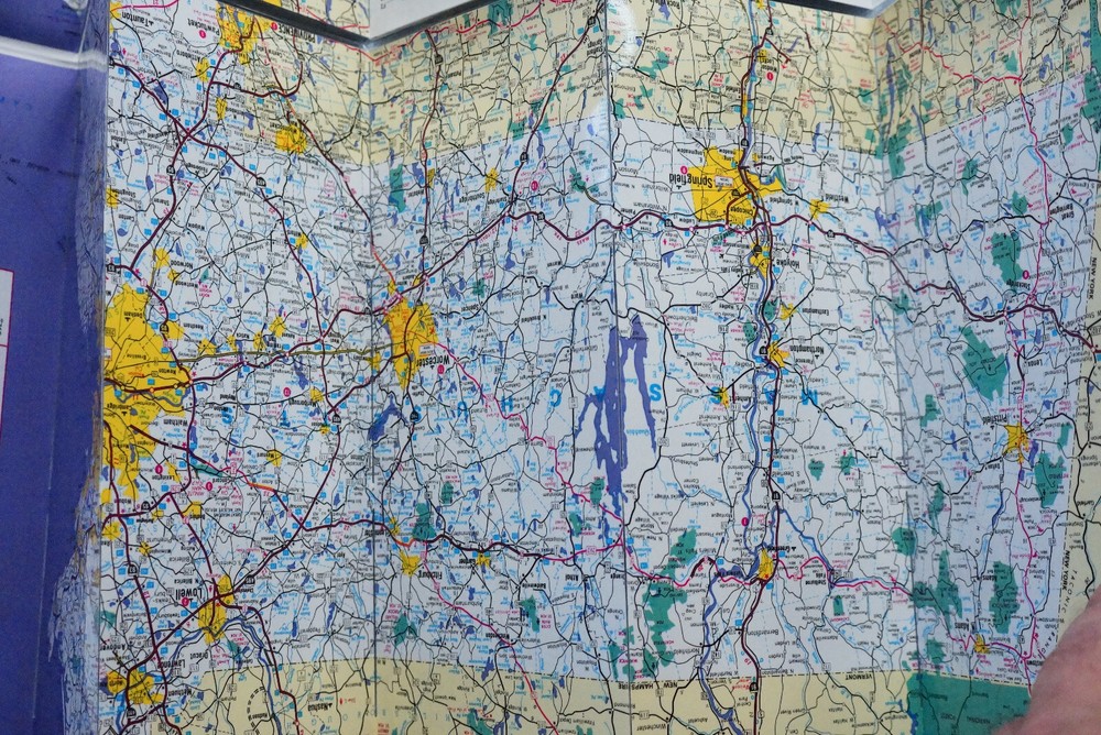 Connecticut - Massachusetts - Rhode Island - State Slicker Map