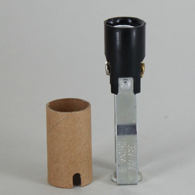 3" TALL KEYLESS CANDELABRA SOCKET WITH HICKEY E12 NEW 30708J