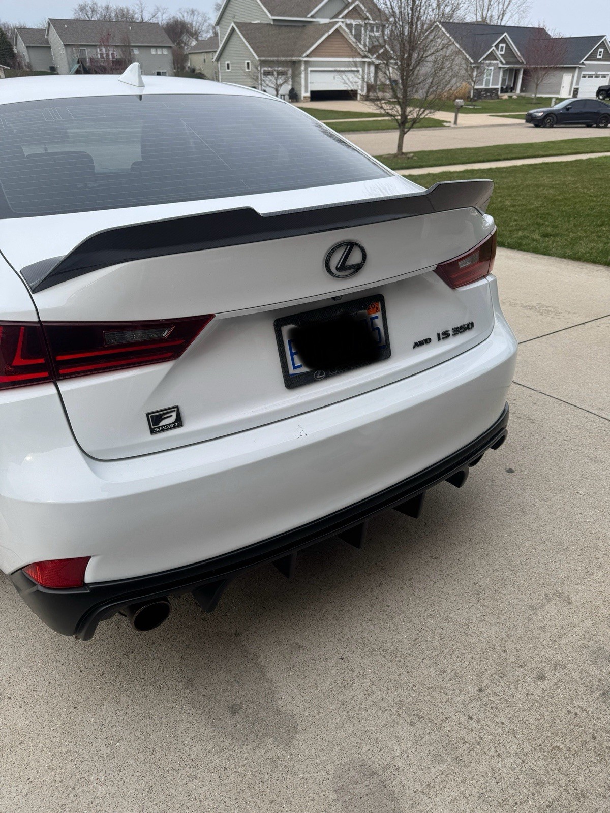 Gloss Black Emblem Badge Logo Fits 2014-19 Lexus IS250 IS350 IS300 IS200T GS350