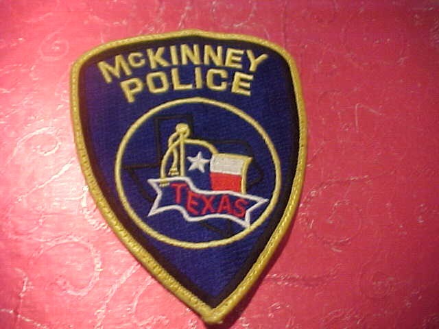 MCKINNEY TEXAS POLICE PATCH SHOULDER SIZE USED