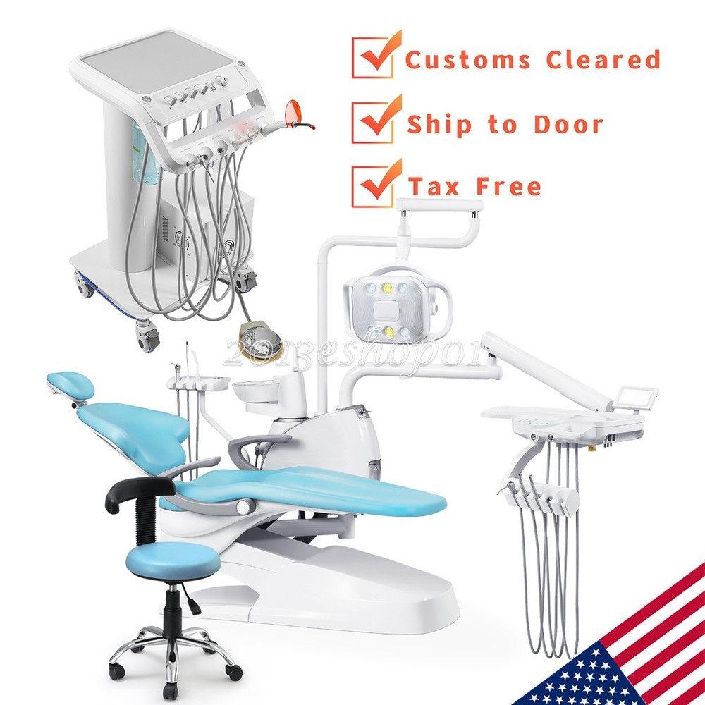 Dental Chair Unit Computer Controlled+ Stool/Portable Delivery Unit Compressor
