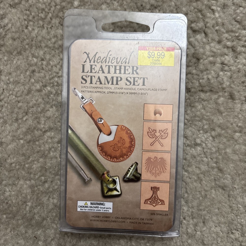 Hobby Lobby 3D Leather Stamp Tools Medieval Leather Stamp Set