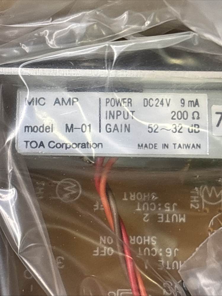 TOA M-01 Balanced Low Impedance Microphone Amp Module - NEW