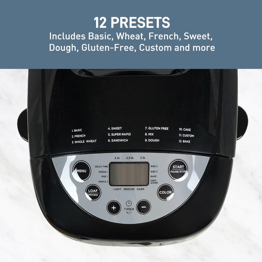 West Bend Hi-Rise Bread Maker Machine Programmable 12 Programs Including Glu...