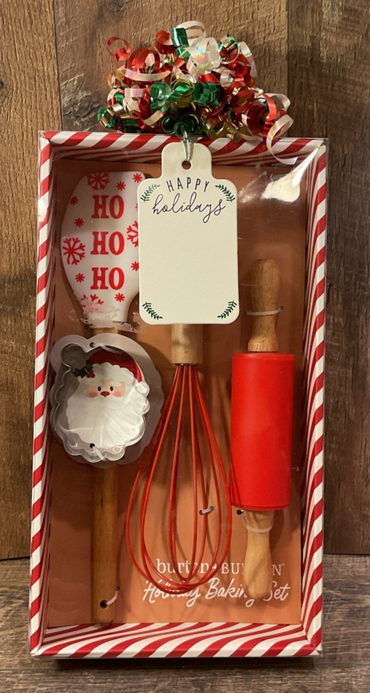 burton + BURTON Holiday Baking 4Pc Set- Festive Baking Essentials-Gift Box/Bow🎅