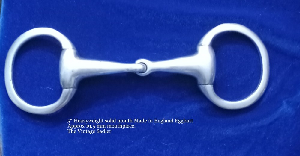 Eggbutt Snaffle, 5" Hand Cast Heavyweight, solid mouth,. Fabulous Bit.