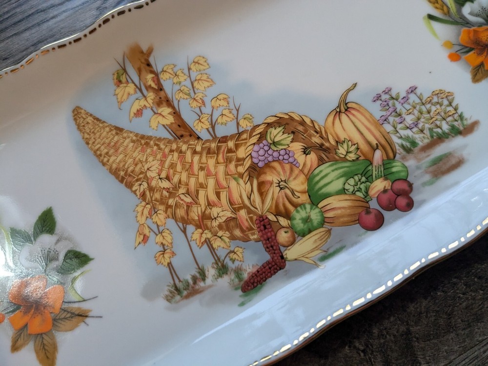 Cookie Tray Serving Platter THANKSGIVING Theme By E. Leonor