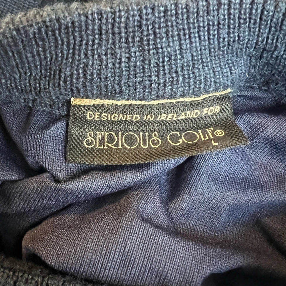 Vintage Serious Golf Wool Lined Pullover Knit Sweater Eclectic Grandpa Heavy