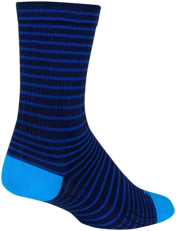 SockGuy Stripes Athletic Socks Large/XL Navy
