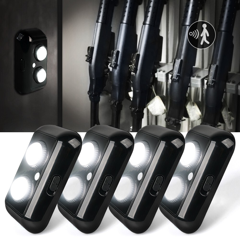 Motion Sensor Gun Safe Light Cabinet Light Night Lamp Wall Storage Shelf Light