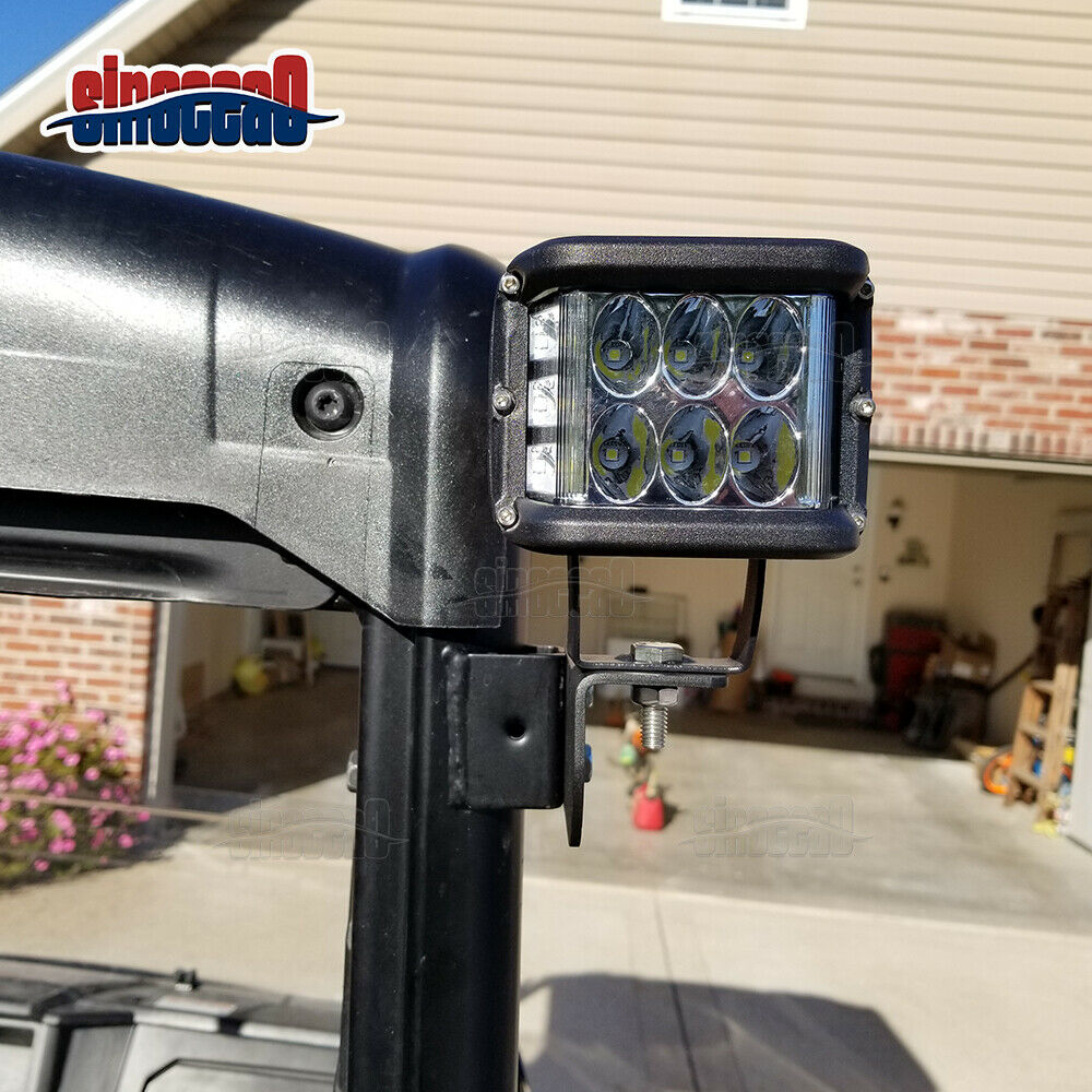 For Polaris Ranger Full Size 13-23 Rear Pro-fit Cage LED Light Flag Whip Bracket