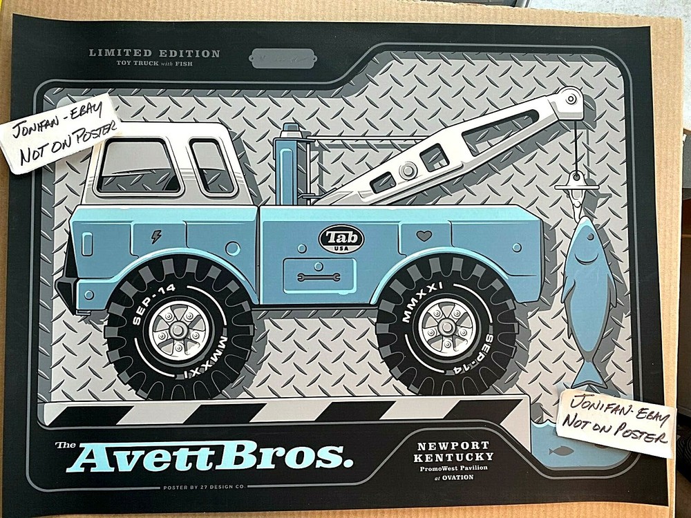 The Avett Brothers Newport KY 2021 Screen Print AP Poster Signed S/N #/22