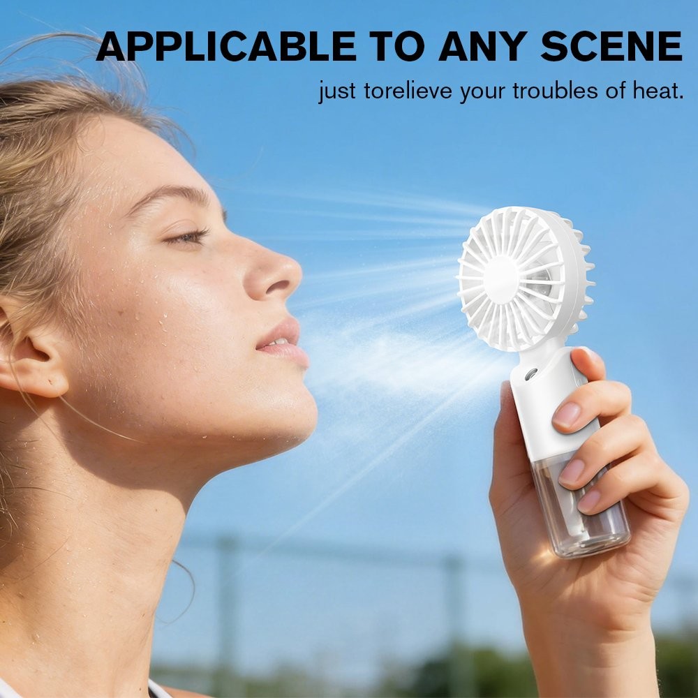Portable Handheld Misting Fan Desktop Humidifying Adjustable Speed Humidifier
