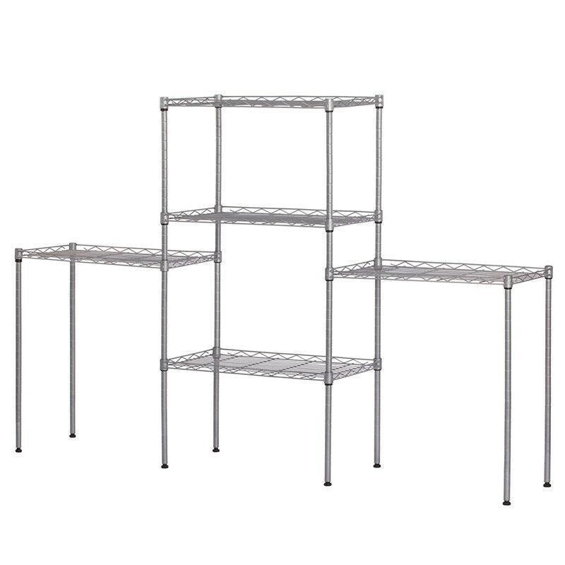 5-Layer Shelf Steel Wire Tier Layer Shelving Durable Holder Storage Rack Storage