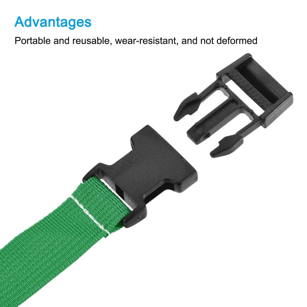Utility Strap with Buckle 1x98 Inch Polyester Quick Release Belt(Green, 2pcs)