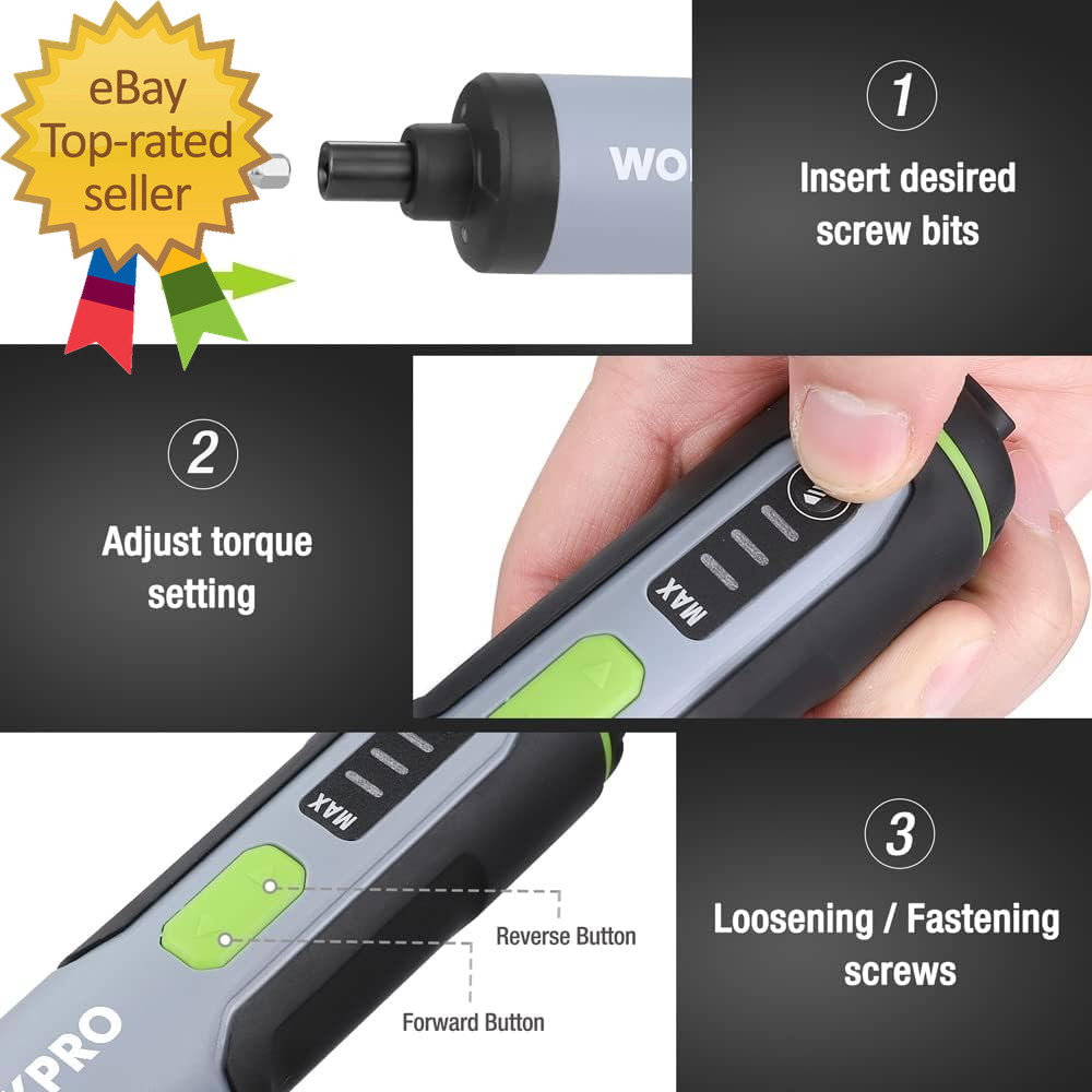 4V Electric Screwdriver Rechargeable Cordless Screwdriver Set with 35 Bits