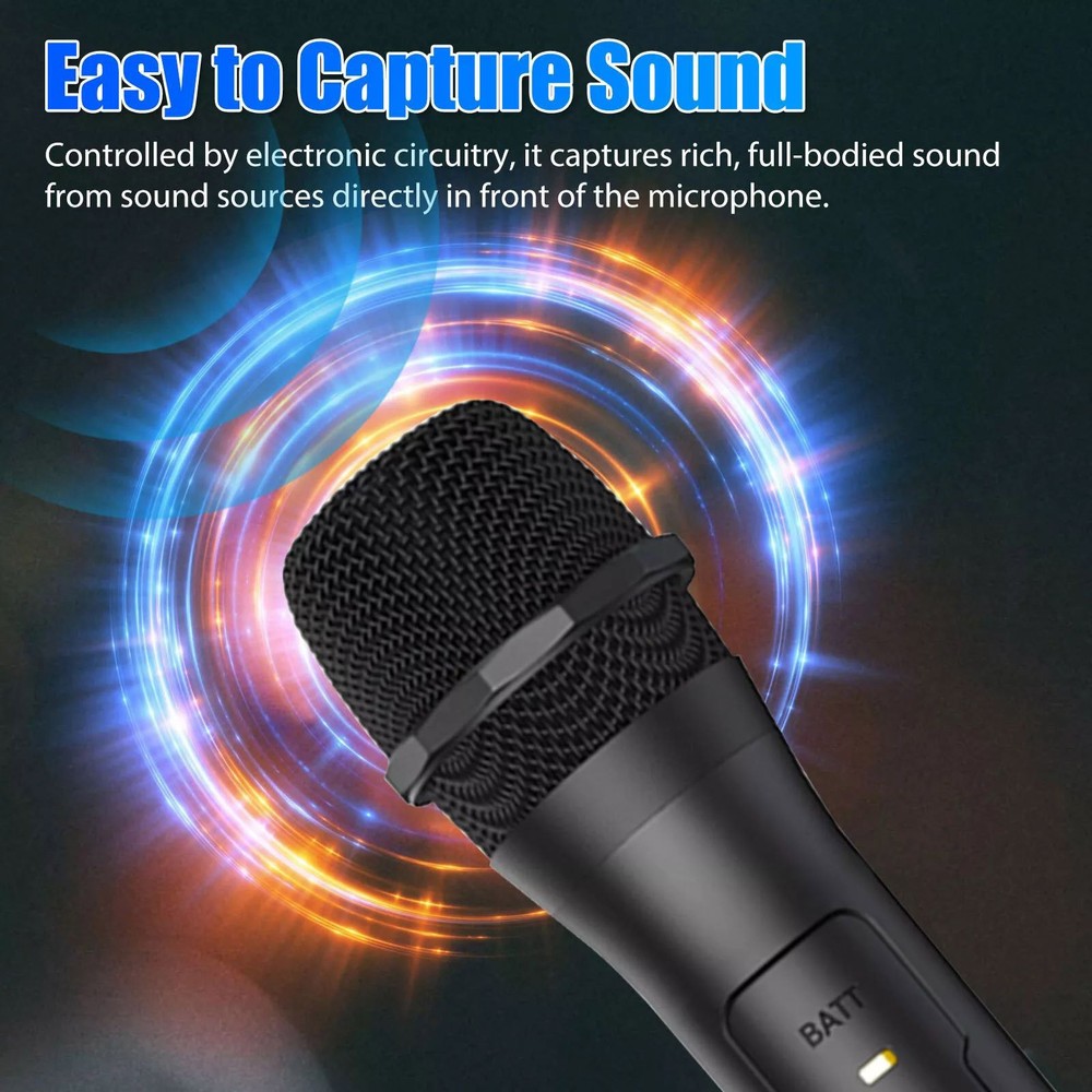 VHF Handheld Microphone Wireless Mic offering low handling noise sensitivity