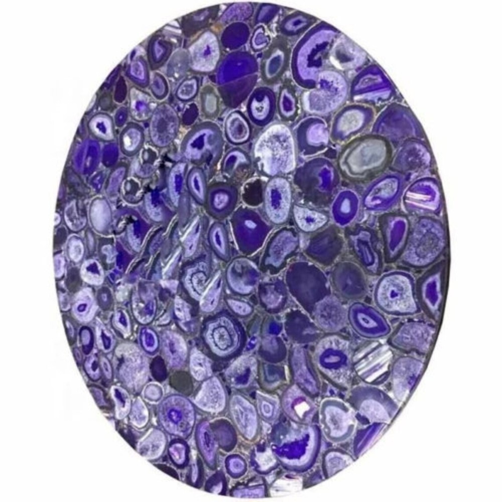 30"x30" Purple Agate Table, Agate Table , Agate Countertop, Round Agate Table