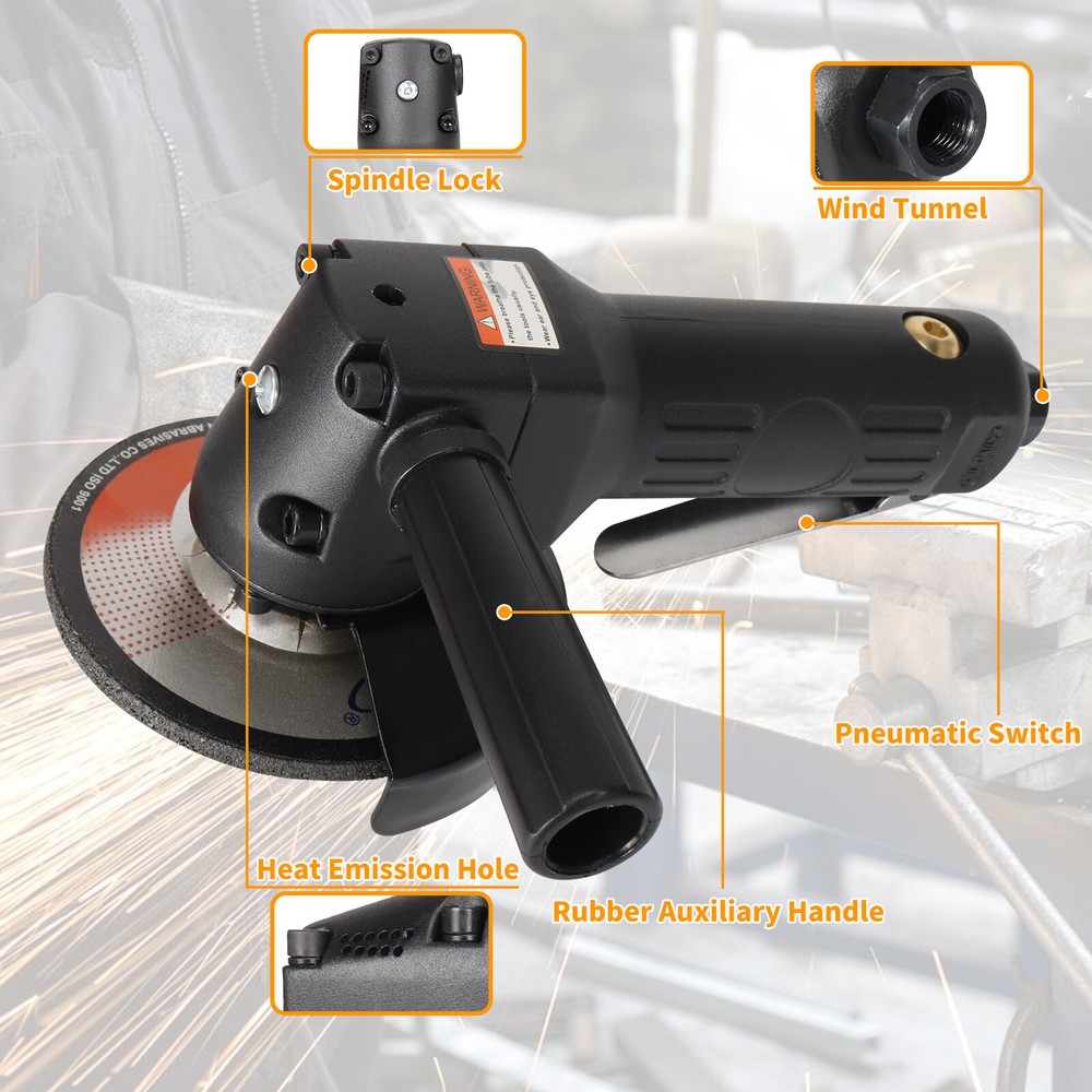 100MM Air Powered Angle Grinder Tool Metal Cut Off Tool For Gringing & Cutting