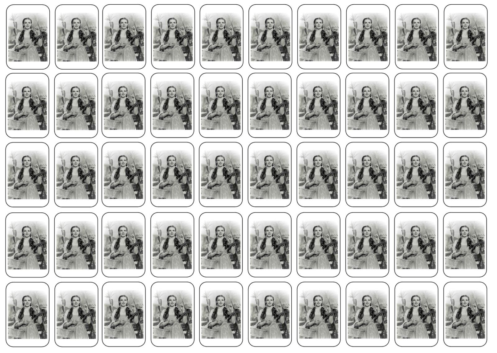 50 Wizard of Oz Dorothy Envelope Seals / Labels / Stickers, 1" by 1.5"