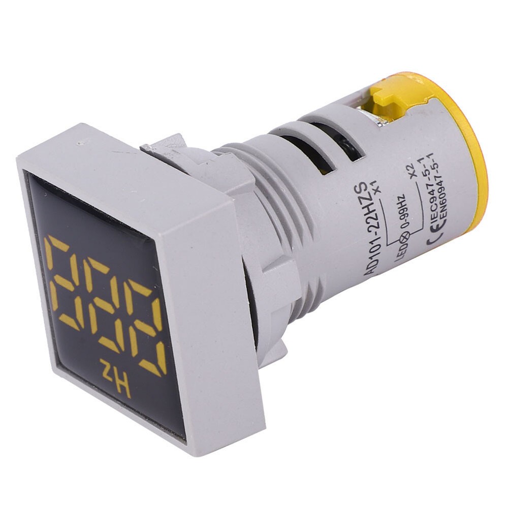 Square Digital LED Indication Light AC100~380V 20~75Hz Frequency Measuring