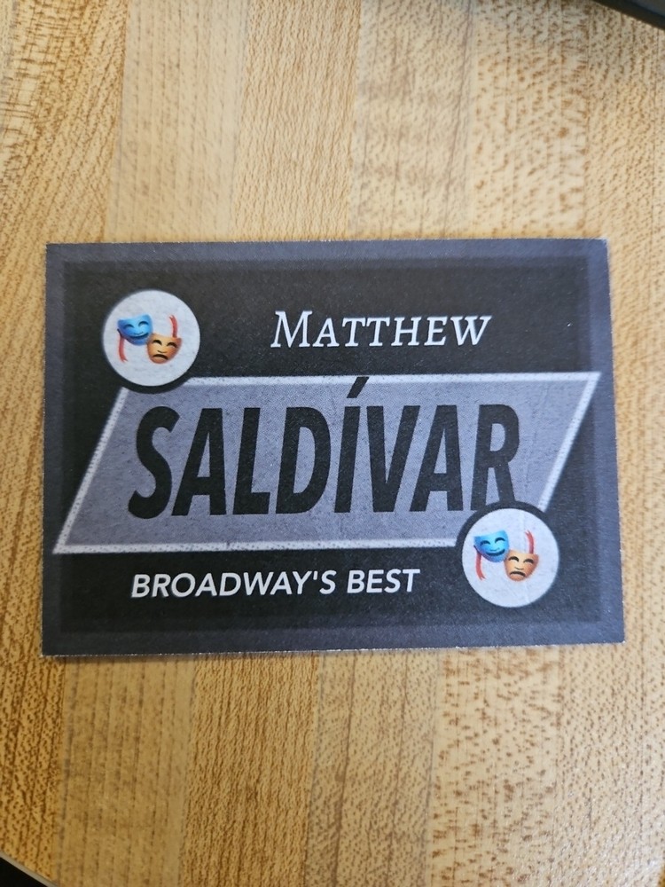 Matthew Saldívar Custom Signed Card - Broadway's Best