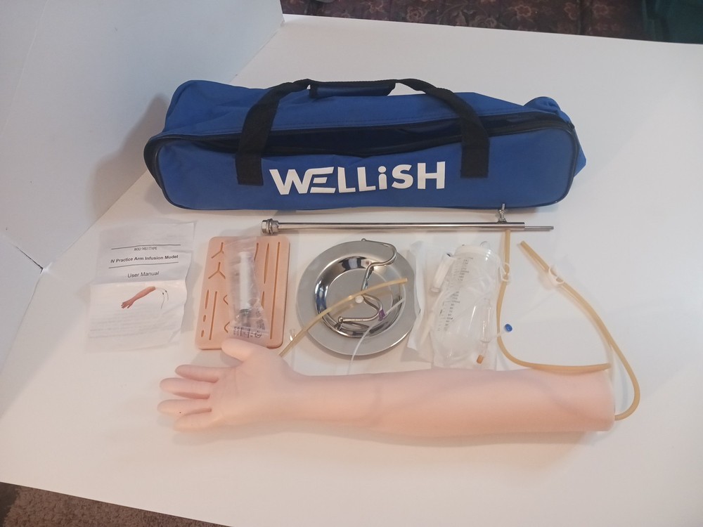 WELLiSH IV Practice Arm Infusion Model, Venipuncture Training Model Phlebotomy