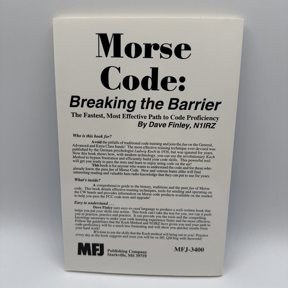 Morse Code: Breaking the Barrier First Edition 1997 by Dave Finley Paperback